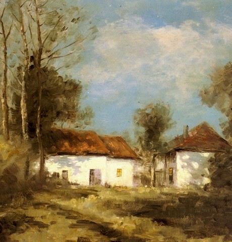 Painting of the Savoyard painter François Cachoud painting