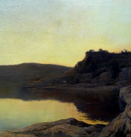Painting of the Savoyard painter François Cachoud landscape